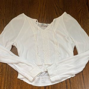 Women’s White Hollister Long Sleeve Top